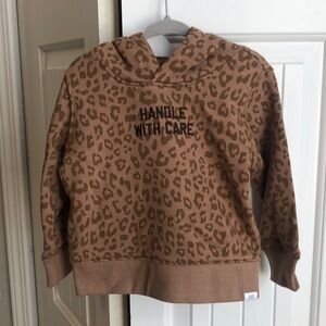 Leopard print toddler hoodie